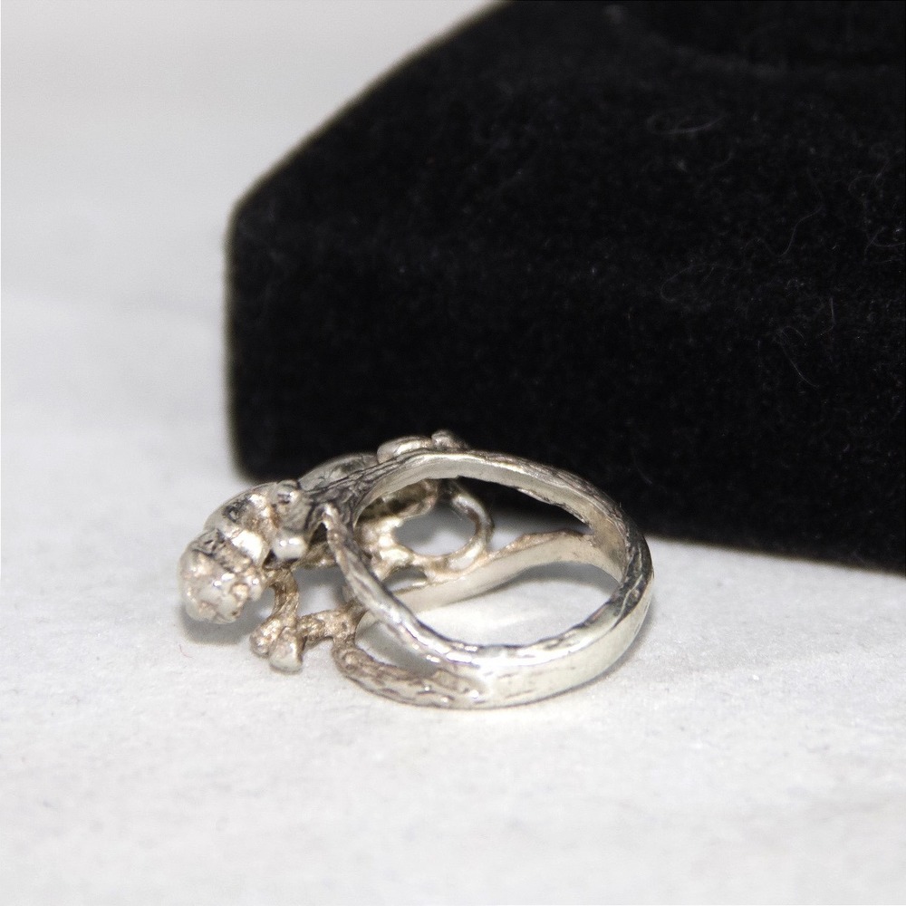 925 Sterling Silver Panther Ring Animal Branch Double Band Size 6.5 Big Cat - Picture 5 of 9
